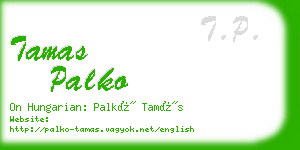 tamas palko business card